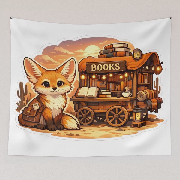 Item preview, Desert Fox Bookshop Wanderer Aesthetic designed and sold by StickyGuys.