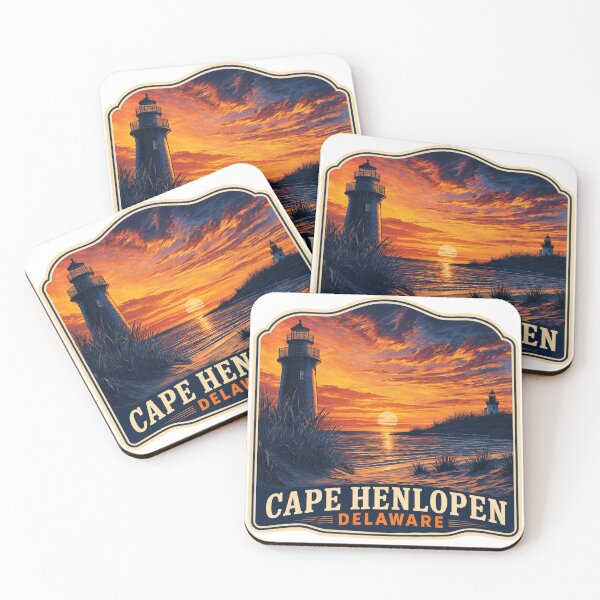 Item preview, Cape Henlopen Lighthouse Delaware Sunset Silhouette State Park designed and sold by JIGUWORLD.
