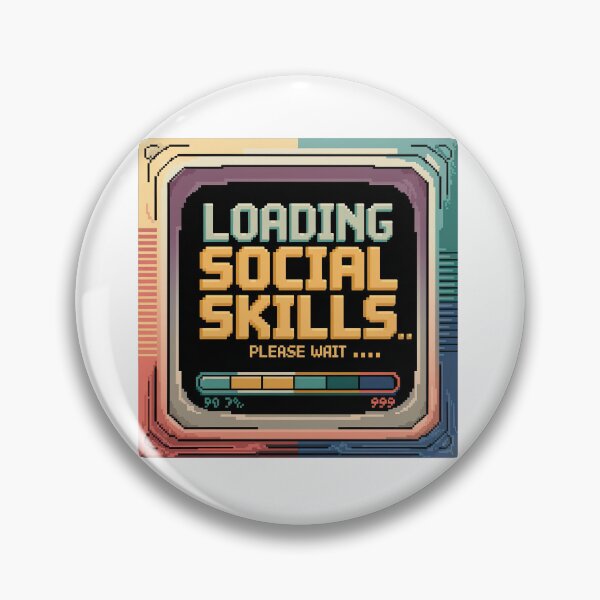 Item preview, Funny Autism, Loading Social Skills Retro Pixel Computer Screen Introvert designed and sold by graphic-genie.