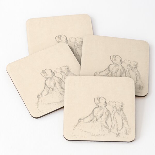 Item preview, Two Women Seated in Bonnets Sketch designed and sold by artofuniverse.