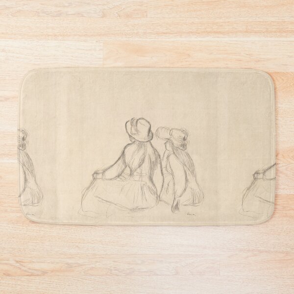 Item preview, Two Women Seated in Bonnets Sketch designed and sold by artofuniverse.