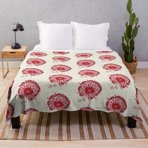 Item preview, Red Indian Floral Motif designed and sold by LauraCoxArt.
