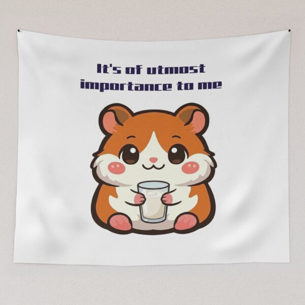 Item preview, Cute Kitten Drinking Milk – “It’s of Utmost Importance to Me” Funny Kawaii Cat Design designed and sold by PrintforDesign.
