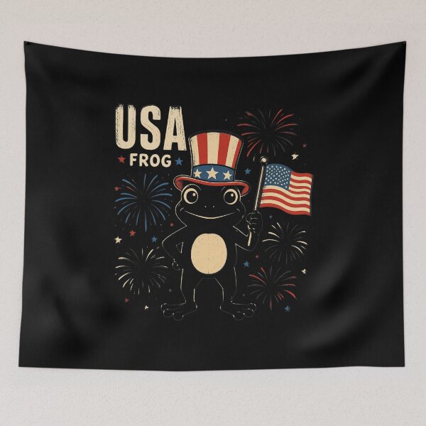 Item preview, 4th of July USA Grumpy Frog Independence Day Funny Patriotic designed and sold by OlakunleOloroz.