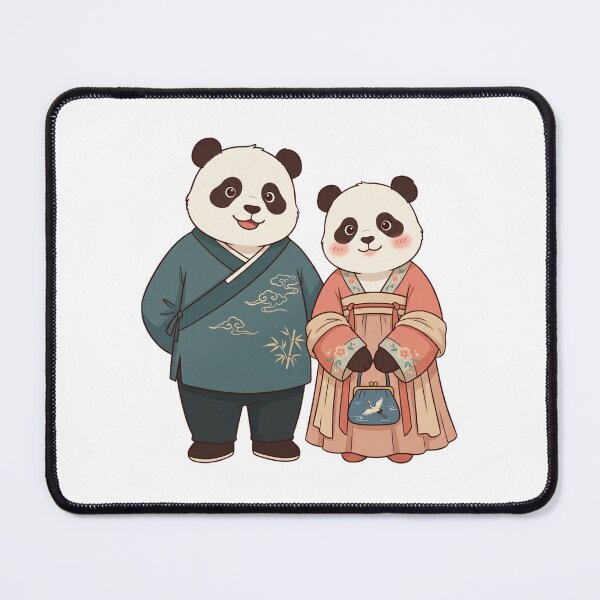 Item preview, Cute Panda Couple in Traditional Chinese Hanfu designed and sold by TaiwanMemory.