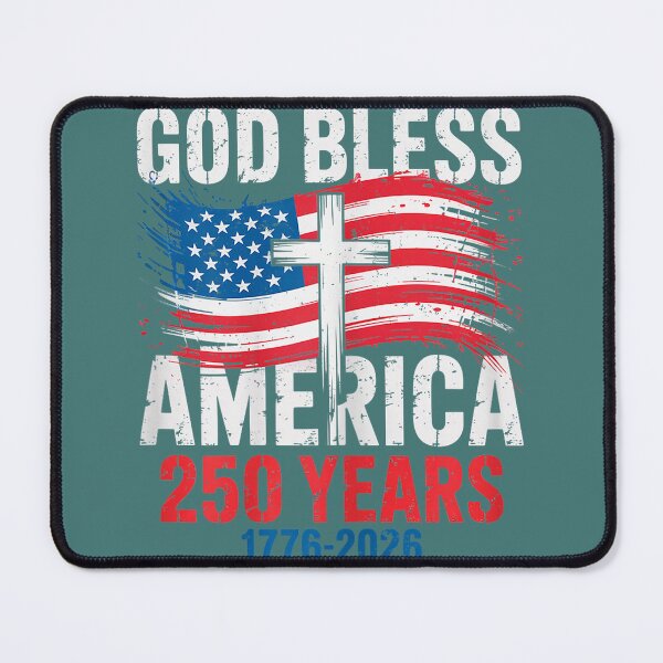 Item preview, God Bless America 1776 2026 250 Years Christian Cross Flag designed and sold by meilcannb.