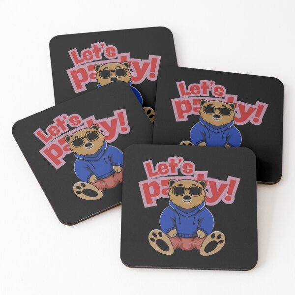 Item preview, Let's Party Cute Teddy Bear Celebration Art designed and sold by HarsuPreart.