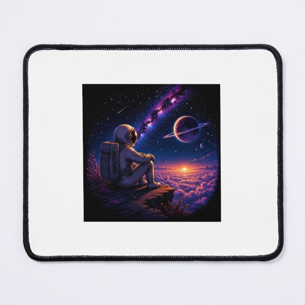 Item preview, Astronaut Stargazing at Purple Galaxy Space designed and sold by YogiCodeLab.