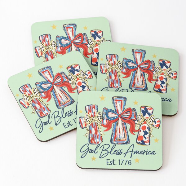 Item preview, God Bless America Patriotic Cross Bow Faith Design designed and sold by miuukiuu.