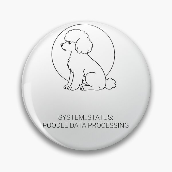 Item preview, Toy Poodle Line Art System Status Poodle Data Processing designed and sold by tineldesign.