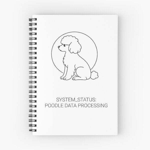 Item preview, Toy Poodle Line Art System Status Poodle Data Processing designed and sold by tineldesign.