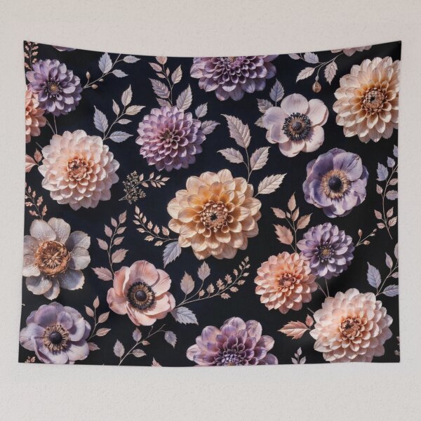 Item preview, Dark Maximalist Floral Seamless Pattern designed and sold by IntelliMindDesigns.