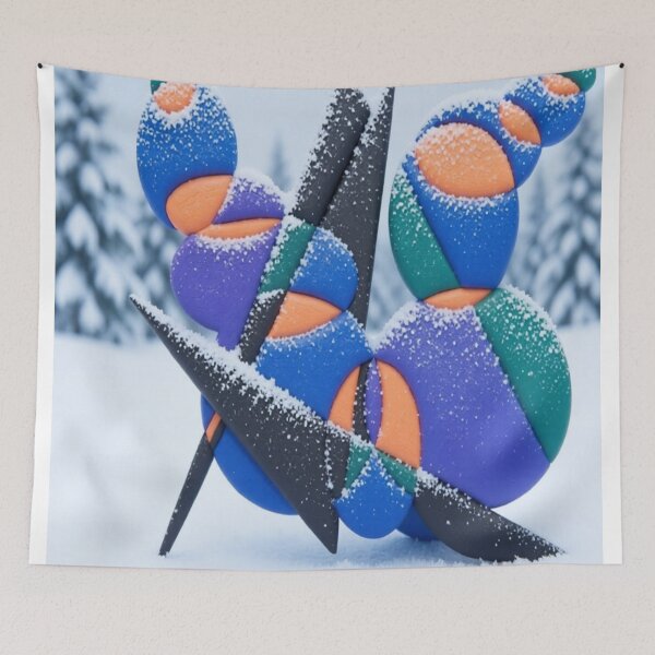 Item preview, symbols dark C snowy winter colorful geometric winter abstract design designed and sold by SmashingDeals.