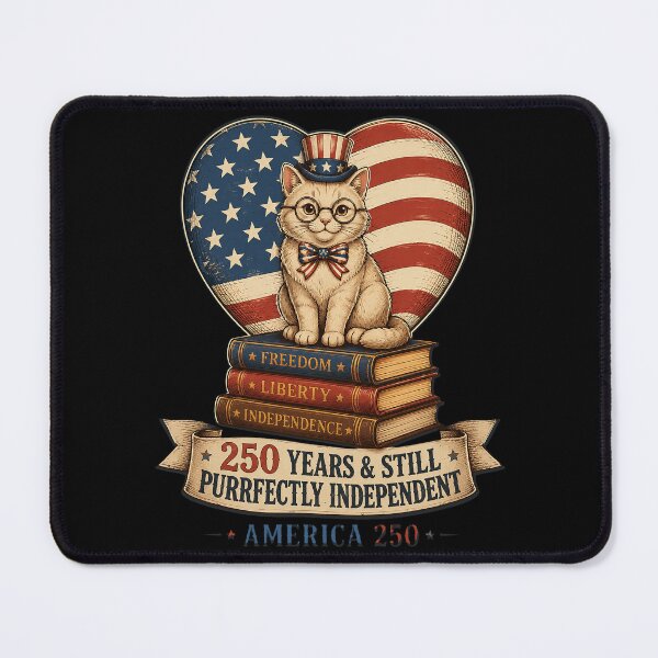 Item preview, 250 Anniversary USA Book Cute Cat 4th of July designed and sold by OlakunleOloroz.