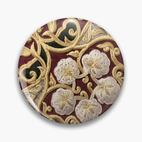 Item preview, Bukhara Uzbek Gold Floral Embroidery  designed and sold by Vicky Brago-Mitchell®.