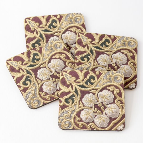 Item preview, Bukhara Uzbek Gold Floral Embroidery  designed and sold by Vicky Brago-Mitchell®.