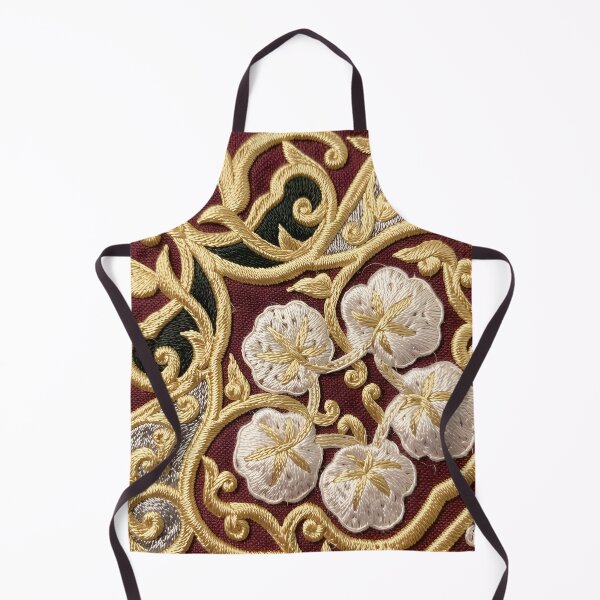 Item preview, Bukhara Uzbek Gold Floral Embroidery designed and sold by Vicky Brago-Mitchell®.