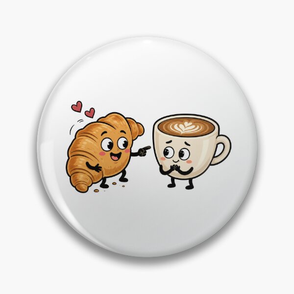 Item preview, Cute Croissant And Coffee Shirt Funny Breakfast Lovers Gift Tee designed and sold by MonkiFlipp.
