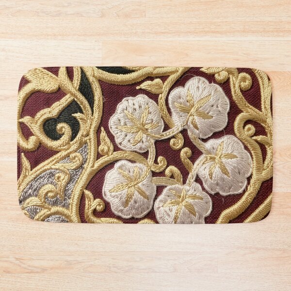 Item preview, Bukhara Uzbek Gold Floral Embroidery  designed and sold by Vicky Brago-Mitchell®.