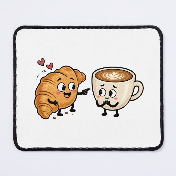 Item preview, Cute Croissant And Coffee Shirt Funny Breakfast Lovers Gift Tee designed and sold by MonkiFlipp.