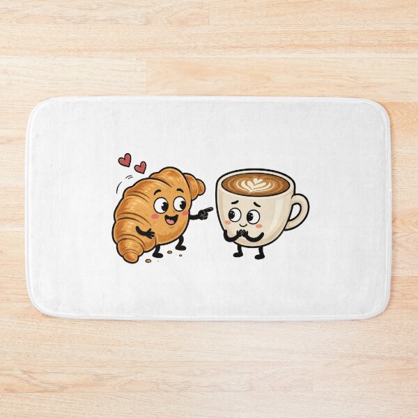 Item preview, Cute Croissant And Coffee Shirt Funny Breakfast Lovers Gift Tee designed and sold by MonkiFlipp.