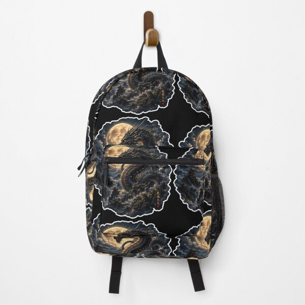 Item preview, Epic Black Dragon Full Moon Fantasy Art designed and sold by YogiCodeLab.