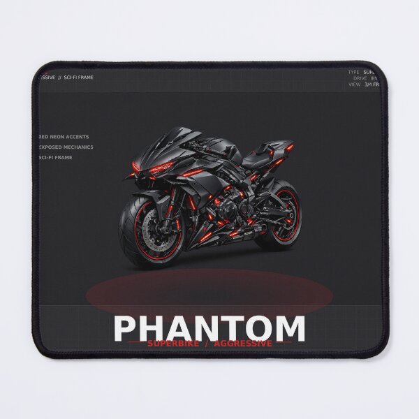 Item preview, Phantom Aggressive Sci-Fi Superbike Motorcycle Art designed and sold by AvalonMoss.