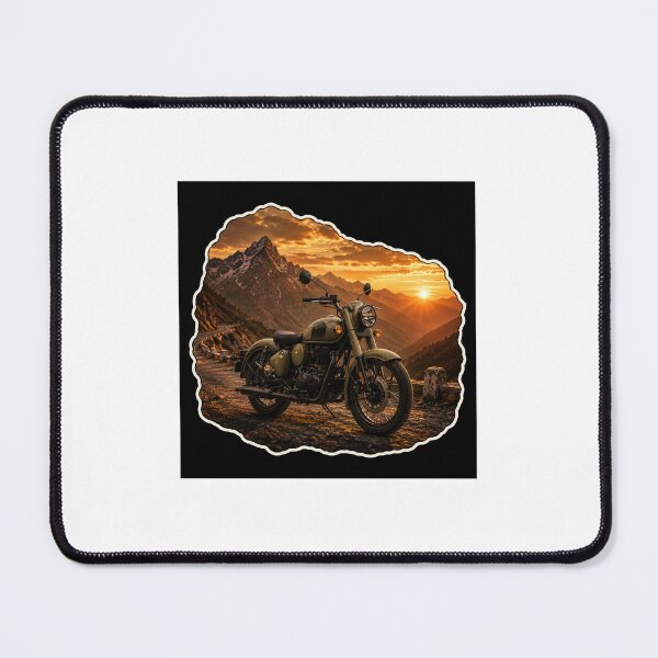 Item preview, Vintage Motorcycle Mountain Sunset Scenic Ride designed and sold by YogiCodeLab.