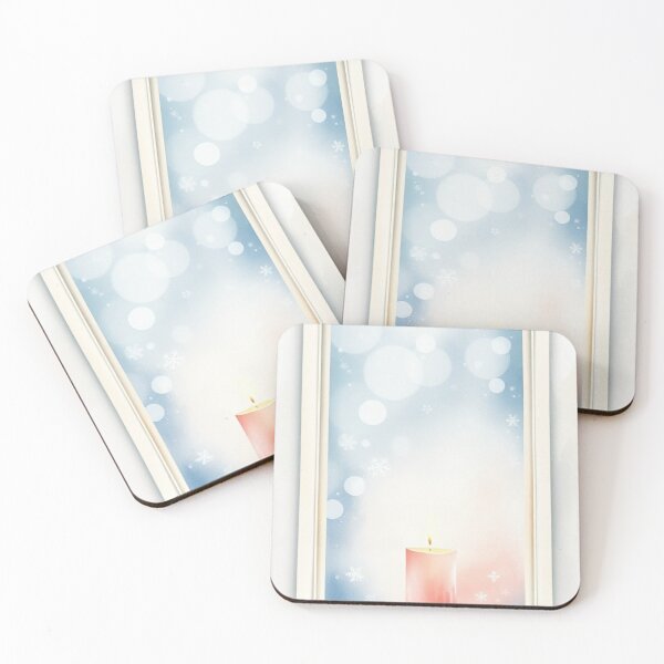 Item preview, Cozy Arched Winter Window Candle Illustration designed and sold by Vida e Arte.