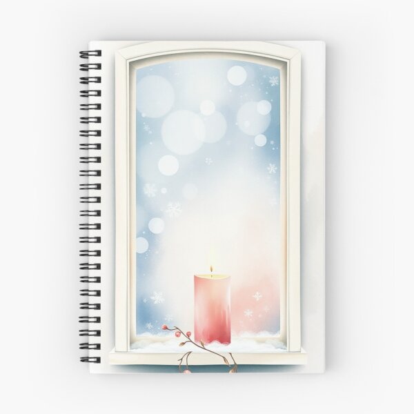 Item preview, Cozy Arched Winter Window Candle Illustration designed and sold by Vida e Arte.