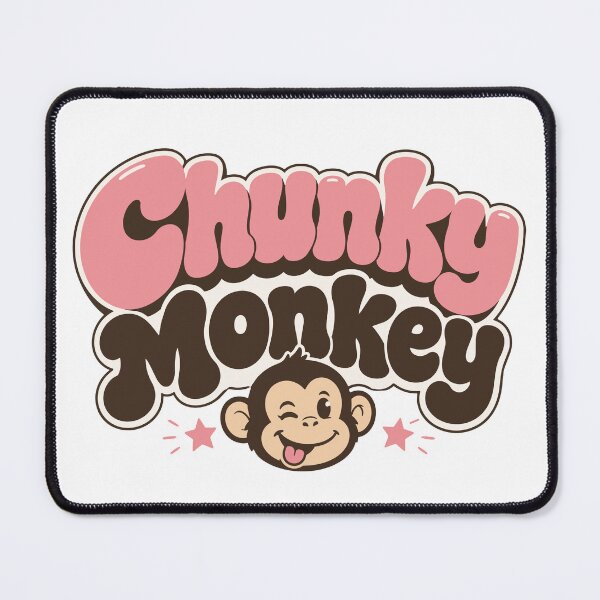 Item preview, Chunky Monkey Cute Retro Y2K Monkey Bubble Letter designed and sold by pixiedustpaint.