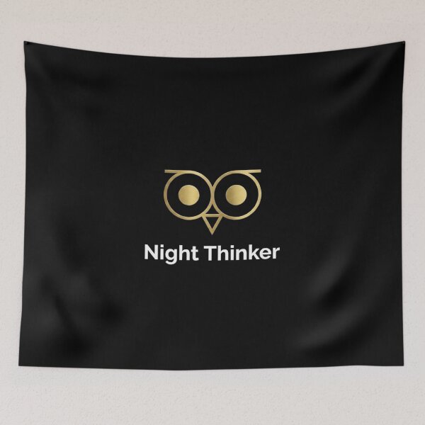 Item preview,  Night Thinker Gold Owl Minimalist Vintry Off designed and sold by VintryOff.