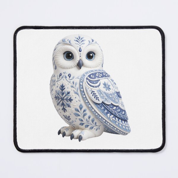 Item preview, Snowy Owl 3D Clay Art | Cute Scandinavian Folk Illustration designed and sold by LainCellJapan.