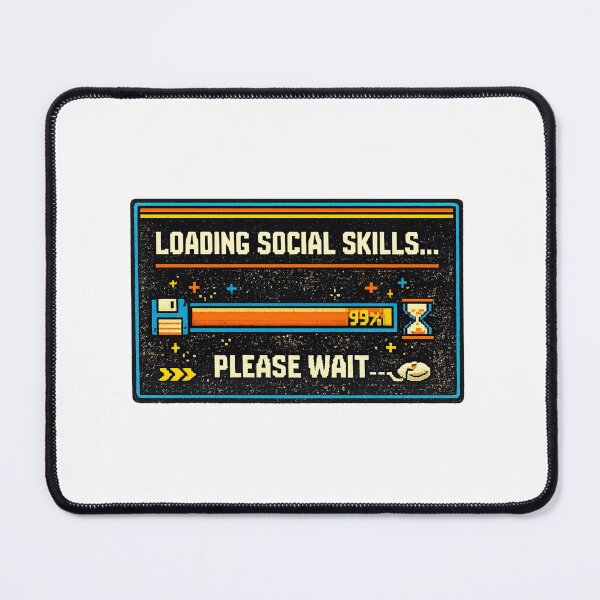 Item preview, Funny Autism, Loading Social Skills Please Wait Funny Retro Tech Introvert designed and sold by graphic-genie.