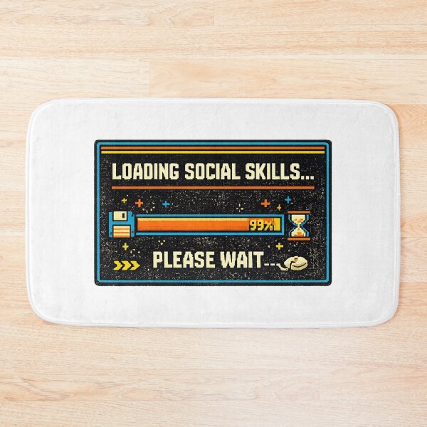 Item preview, Funny Autism, Loading Social Skills Please Wait Funny Retro Tech Introvert designed and sold by graphic-genie.