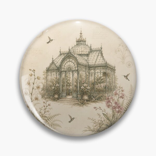 Item preview, Vintage Greenhouse Botanical Garden Toile Pattern designed and sold by Siti Hoiriyah.