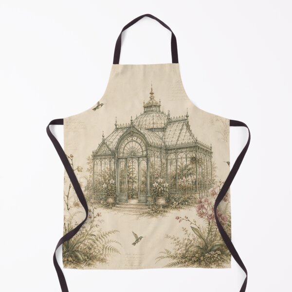 Item preview, Vintage Greenhouse Botanical Garden Toile Pattern designed and sold by Siti Hoiriyah.