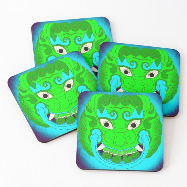 Item preview, Korean Halloween Green Goblin Monster Art designed and sold by DaHaeStudio.
