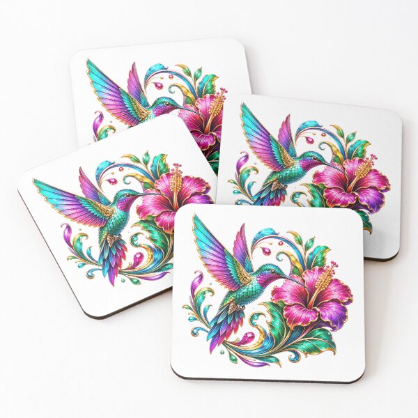 Item preview, Hummingbird Hibiscus Spirit designed and sold by syotos-ai.
