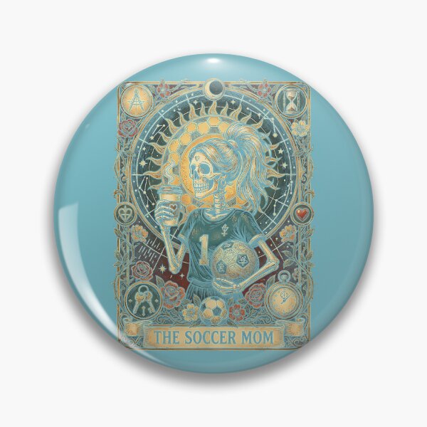 Item preview, Goth Soccer Mom Tarot Card Spooky Skeleton Coffee Sports Mom designed and sold by meilcannb.