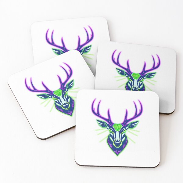 Item preview, Stag Deer Synthwave Neon - Modern Graphic Art Hood designed and sold by QuirkThreadsCo.