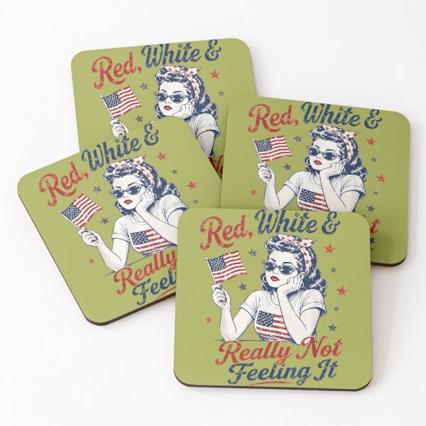 Item preview, Red White and Really Not Feeling It Retro 4th of July designed and sold by melodycook.