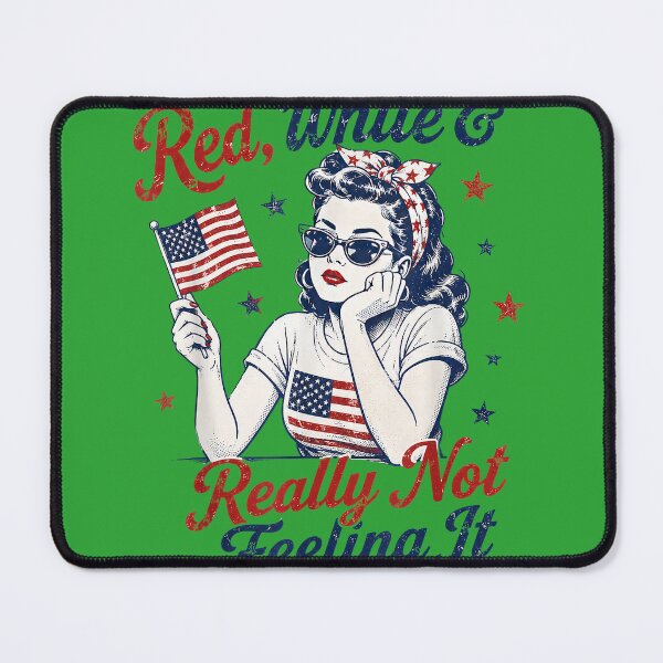 Item preview, Red White and Really Not Feeling It Retro 4th of July designed and sold by melodycook.