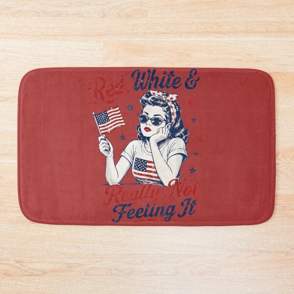 Item preview, Red White and Really Not Feeling It Retro 4th of July designed and sold by melodycook.