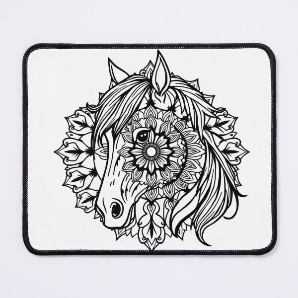Item preview, Horse Mandala Line Art - Modern Graphic Art T-Shir designed and sold by QuirkThreadsCo.