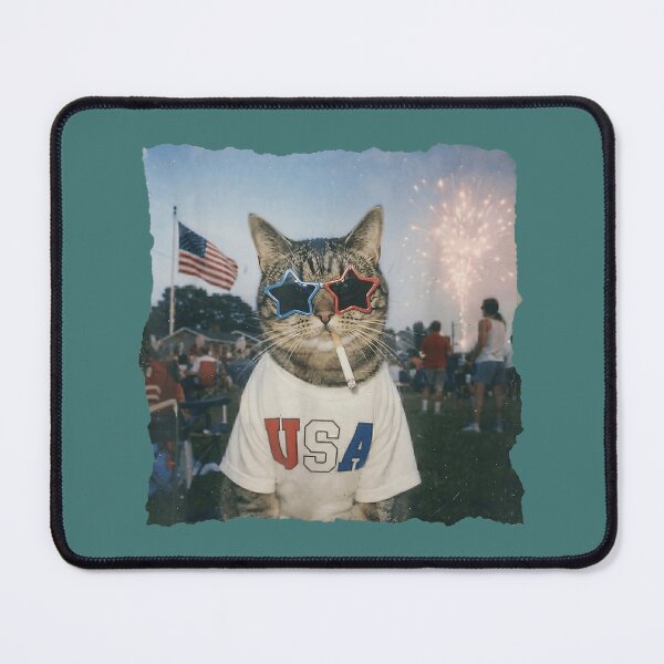 Item preview, Patriotic Cat Wears USA 4th of July designed and sold by meilcannb.