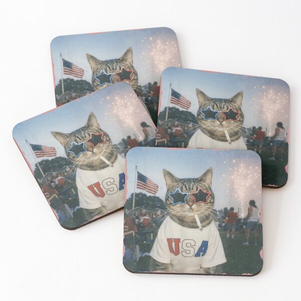 Item preview, Patriotic Cat Wears USA 4th of July designed and sold by meilcannb.
