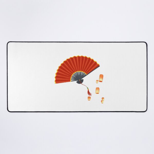 Item preview, Traditional Chinese Fan Illustration | Elegant Red Oriental Art designed and sold by Emianartstudio.