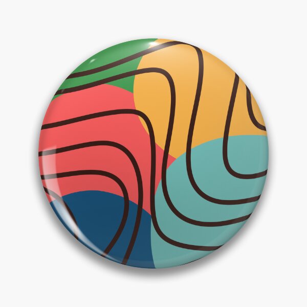 Item preview, Abstract Organic Lines Modern Color Block Geometric Design designed and sold by Volt Junkies.
