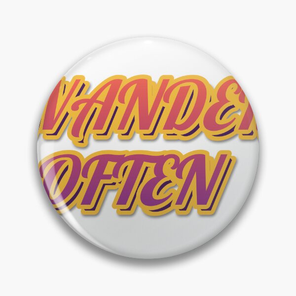 Artikelvorschau, „WANDER OFTEN“ Retro-Typografie-Aufkleber entworfen und verkauft von QuirkThreadsCo.